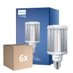 Voordeelpak 6x Philips TrueForce LED E27 HPL Helder 42W 5700lm 360D - 830 Warm Wit | Vervangt 125W